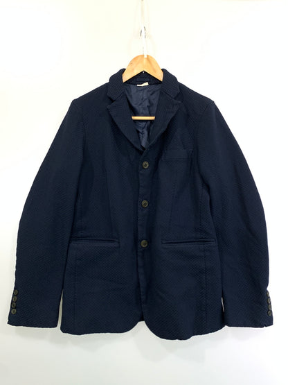 【中古品】【メンズ】 COMME DES GARCONS HOMME DEUX コム デ ギャルソン オム ドゥ セットアップ DJ-J026 テーラードジャケット メンズ シングル ノッチド 140-260818-em-46-min サイズ：XS カラー：ネイビー 万代Net店