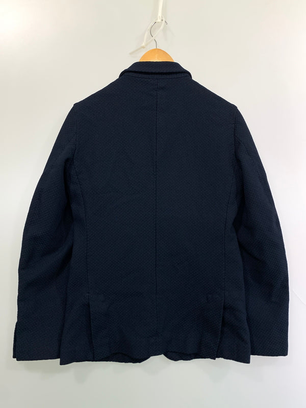 【中古品】【メンズ】 COMME DES GARCONS HOMME DEUX コム デ ギャルソン オム ドゥ セットアップ DJ-J026 テーラードジャケット メンズ シングル ノッチド 140-260818-em-46-min サイズ：XS カラー：ネイビー 万代Net店
