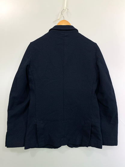 【中古品】【メンズ】 COMME DES GARCONS HOMME DEUX コム デ ギャルソン オム ドゥ セットアップ DJ-J026 テーラードジャケット メンズ シングル ノッチド 140-260818-em-46-min サイズ：XS カラー：ネイビー 万代Net店