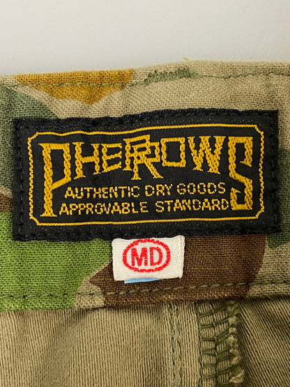【中古品】【メンズ】 PHERROW'S フェローズ DPCU CAMO CROPED PANT カモ クロップド パンツ 18S-P6P-AC ボトムス ハーフパンツ 156-260821-hu-49-min サイズ：MD カラー：グリーン系（カモ） 万代Net店