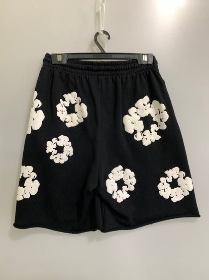 【中古品】【メンズ】 DENIM TEARS デニムティアーズ COTTON WREATH SWEAT SHORTS コットン リース スウェット ショーツ パンツ ボトムス 153-260821-yn-16-min サイズ：M カラー：ブラック 万代Net店