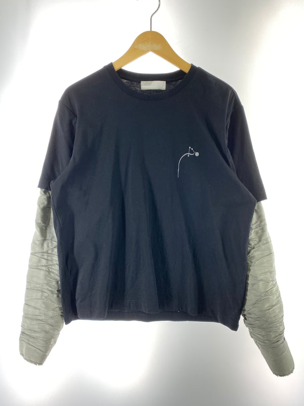 【中古品】【メンズ】 RYAW リャウ VEIN ARM TEE ヴェイン アーム ティー レイヤード 長袖 ロングスリーブ Tシャツ 140-260822-hu-40-min サイズ：M カラー：ブラック/グレー 万代Net店