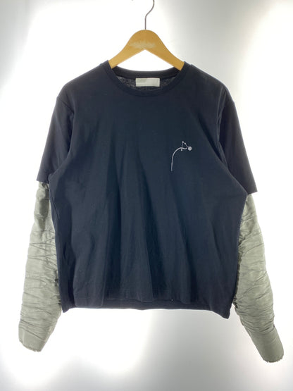 【中古品】【メンズ】 RYAW リャウ VEIN ARM TEE ヴェイン アーム ティー レイヤード 長袖 ロングスリーブ Tシャツ 140-260822-hu-40-min サイズ：M カラー：ブラック/グレー 万代Net店