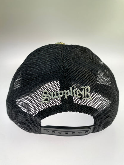 【中古品】【メンズ】 SUPPLIER サプライヤー MESH CAP メッシュ キャップ 帽子 185-260821-hu-20-min サイズ：F カラー：ブラック/ホワイト 万代Net店