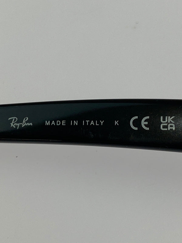 【中古品】【メンズ】 RAY-BAN レイバン WELLINGTON SUNGLASSES ウェリントン サングラス RB4258-F 52□20 150 アイウェア メガネ 眼鏡 203-260821-hu-13-min サイズ：52□20 150 カラー：ブラック/ブルー 万代Net店
