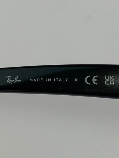 【中古品】【メンズ】 RAY-BAN レイバン WELLINGTON SUNGLASSES ウェリントン サングラス RB4258-F 52□20 150 アイウェア メガネ 眼鏡 203-260821-hu-13-min サイズ：52□20 150 カラー：ブラック/ブルー 万代Net店