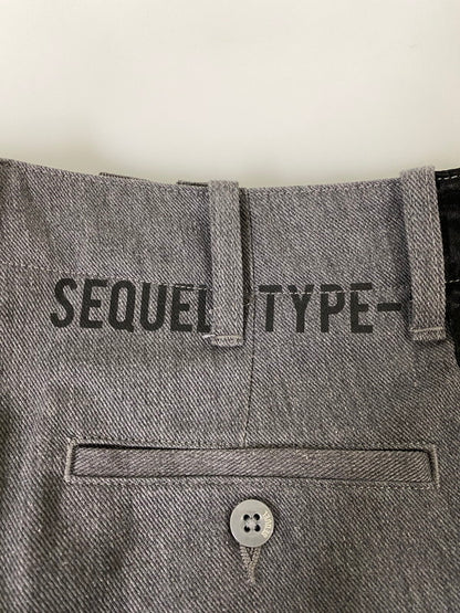 【中古品】【メンズ】 SEQUEL シークエル TYPE C ツータック チノ トラウザーズ パンツ ボトムス 153-260821-hu-44-min サイズ：S カラー：グレー 万代Net店