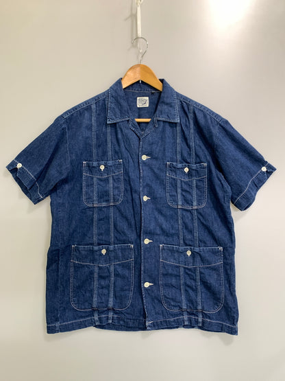 【中古品】【メンズ】 ORSLOW オアスロウ BEAMS別注 キューバシャツ ビームス別注 半袖シャツ デニム メンズ グアジャベーラ 140-260818-em-21-min サイズ：2 カラー：インディゴ 万代Net店