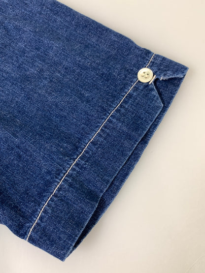 【中古品】【メンズ】 ORSLOW オアスロウ BEAMS別注 キューバシャツ ビームス別注 半袖シャツ デニム メンズ グアジャベーラ 140-260818-em-21-min サイズ：2 カラー：インディゴ 万代Net店