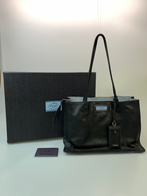 【現状渡し品】【レディース】 PRADA プラダ TOTE BAG 1BG122 エティケット トートバッグ カバン 180-260821-yn-03-min カラー：ブラック 万代Net店