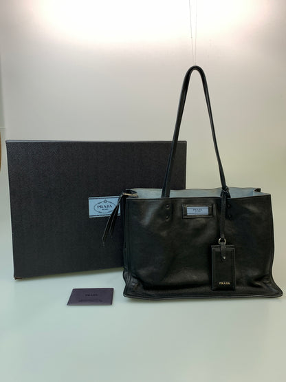 【現状渡し品】【レディース】 PRADA プラダ TOTE BAG 1BG122 エティケット トートバッグ カバン 180-260821-yn-03-min カラー：ブラック 万代Net店