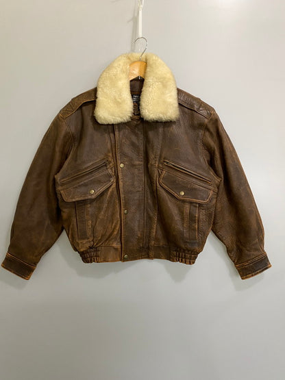 【中古品】【メンズ】 WESTOP ウエストップ G-1 FLIGHT JACKET フライトジャケット 上着 アウター 146-260821-hu-43-min サイズ：38 カラー：ブラウン 万代Net店