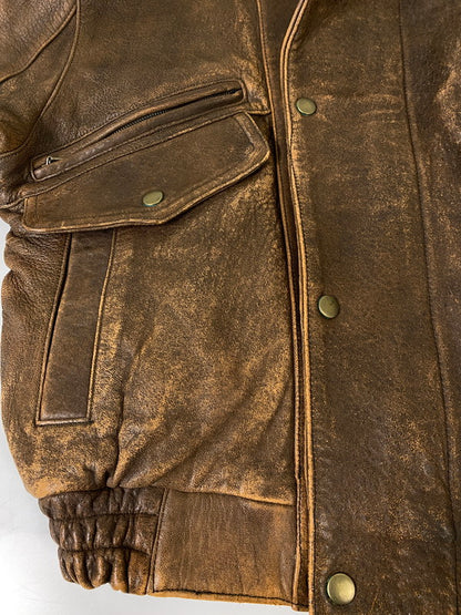 【中古品】【メンズ】 WESTOP ウエストップ G-1 FLIGHT JACKET フライトジャケット 上着 アウター 146-260821-hu-43-min サイズ：38 カラー：ブラウン 万代Net店