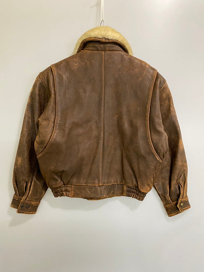 【中古品】【メンズ】 WESTOP ウエストップ G-1 FLIGHT JACKET フライトジャケット 上着 アウター 146-260821-hu-43-min サイズ：38 カラー：ブラウン 万代Net店