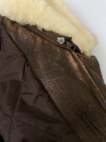 【中古品】【メンズ】 WESTOP ウエストップ G-1 FLIGHT JACKET フライトジャケット 上着 アウター 146-260821-hu-43-min サイズ：38 カラー：ブラウン 万代Net店