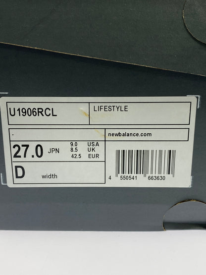 【中古美品】【メンズ】 NEW BALANCE ニューバランス U1906RCL ローカット スニーカー 靴 162-260819-jt-16-min サイズ：US 9 27.0cm カラー：グレー 万代Net店