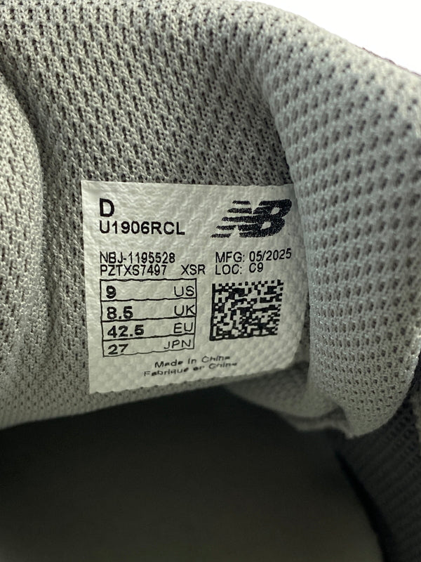 【中古美品】【メンズ】 NEW BALANCE ニューバランス U1906RCL ローカット スニーカー 靴 162-260819-jt-16-min サイズ：US 9 27.0cm カラー：グレー 万代Net店
