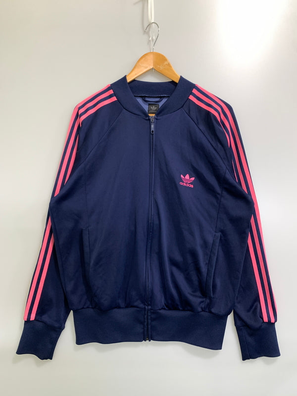 【中古品】【メンズ】 ADIDAS アディダス トラックジャケット 90S 黒タグ メンズ トップス ジャージ 長袖 146-260820-em-16-min サイズ：L カラー：ネイビー/ピンク 万代Net店