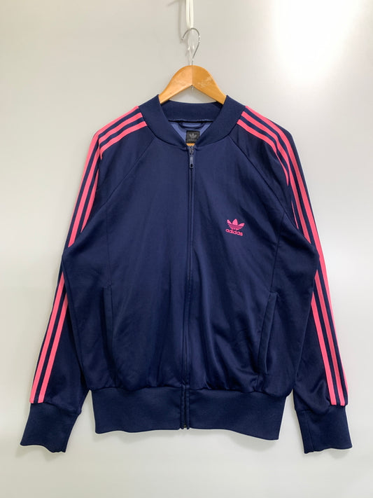 【中古品】【メンズ】 ADIDAS アディダス トラックジャケット 90S 黒タグ メンズ トップス ジャージ 長袖 146-260820-em-16-min サイズ：L カラー：ネイビー/ピンク 万代Net店