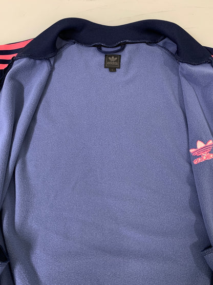 【中古品】【メンズ】 ADIDAS アディダス トラックジャケット 90S 黒タグ メンズ トップス ジャージ 長袖 146-260820-em-16-min サイズ：L カラー：ネイビー/ピンク 万代Net店