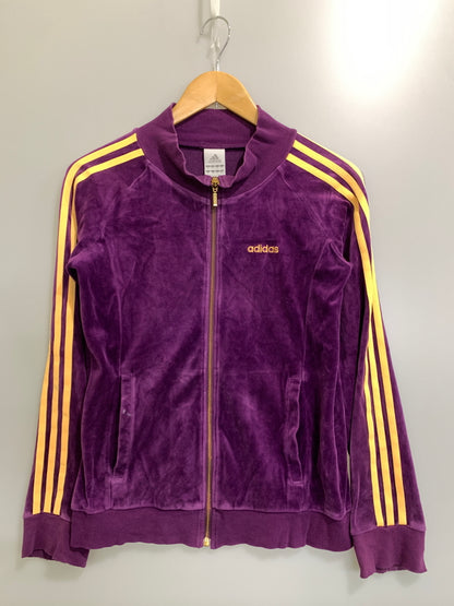 【中古品】【メンズ】 ADIDAS アディダス ベロア トラックジャケット JD1036 万国旗 メンズ トップス ジャージ 長袖 146-260820-em-17-min サイズ：M カラー：パープル/ライトオレンジ 万代Net店
