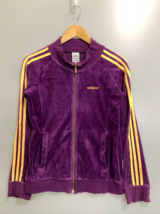 【中古品】【メンズ】 ADIDAS アディダス ベロア トラックジャケット JD1036 万国旗 メンズ トップス ジャージ 長袖 146-260820-em-17-min サイズ：M カラー：パープル/ライトオレンジ 万代Net店