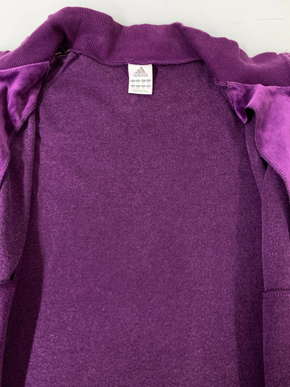 【中古品】【メンズ】 ADIDAS アディダス ベロア トラックジャケット JD1036 万国旗 メンズ トップス ジャージ 長袖 146-260820-em-17-min サイズ：M カラー：パープル/ライトオレンジ 万代Net店