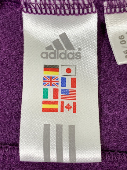 【中古品】【メンズ】 ADIDAS アディダス ベロア トラックジャケット JD1036 万国旗 メンズ トップス ジャージ 長袖 146-260820-em-17-min サイズ：M カラー：パープル/ライトオレンジ 万代Net店