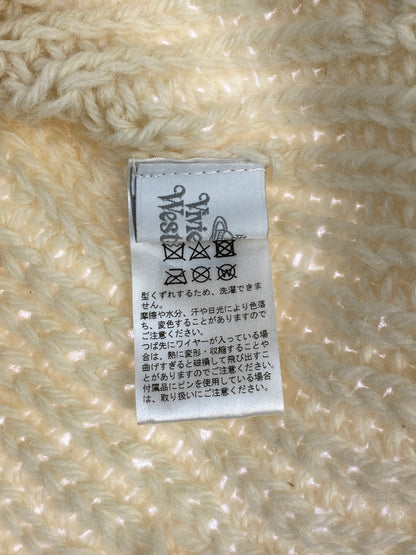 【中古品】【レディース】 VIVIENNE WESTWOOD ヴィヴィアンウエストウッド ウッドキャットイヤー ニット帽 帽子 185-260821-hu-34-min カラー：クリーム色系 万代Net店