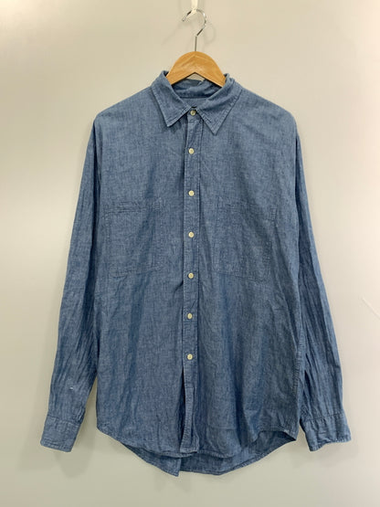 【中古品】【メンズ】 J.CREW ジェイクルー 90'S シャンブレーシャツ 90年代 ロングスリーブ 長袖 シャツ ヴィンテージ 146-260822-hu-24-min サイズ：M カラー：ブルー 万代Net店
