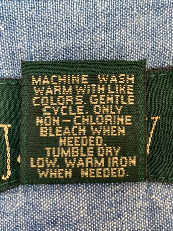 【中古品】【メンズ】 J.CREW ジェイクルー 90'S シャンブレーシャツ 90年代 ロングスリーブ 長袖 シャツ ヴィンテージ 146-260822-hu-24-min サイズ：M カラー：ブルー 万代Net店