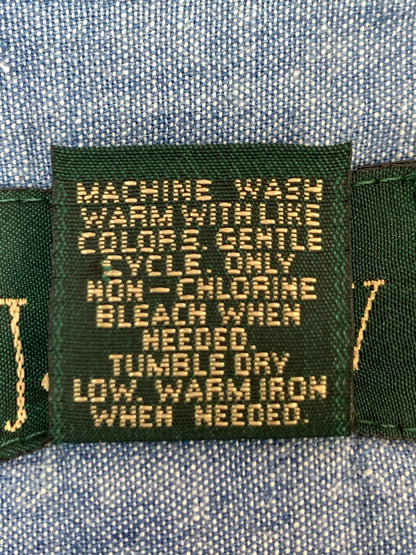 【中古品】【メンズ】 J.CREW ジェイクルー 90'S シャンブレーシャツ 90年代 ロングスリーブ 長袖 シャツ ヴィンテージ 146-260822-hu-24-min サイズ：M カラー：ブルー 万代Net店
