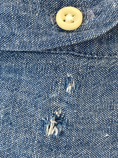 【中古品】【メンズ】 J.CREW ジェイクルー 90'S シャンブレーシャツ 90年代 ロングスリーブ 長袖 シャツ ヴィンテージ 146-260822-hu-24-min サイズ：M カラー：ブルー 万代Net店
