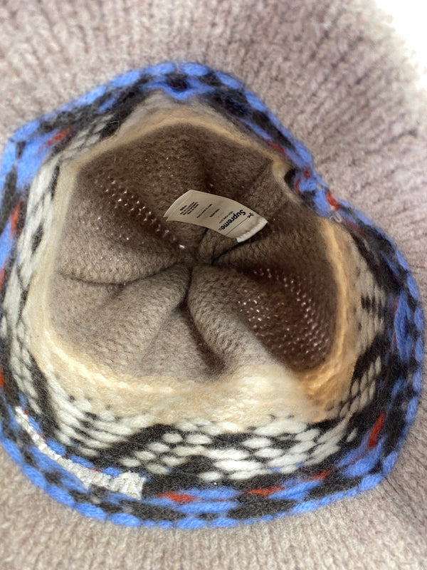 【中古品】【メンズ】 SUPREME シュプリーム TASSEL BEANIE タッセル ビーニー ニット帽 帽子 185-260821-hu-35-min カラー：ベージュ/ホワイト 万代Net店
