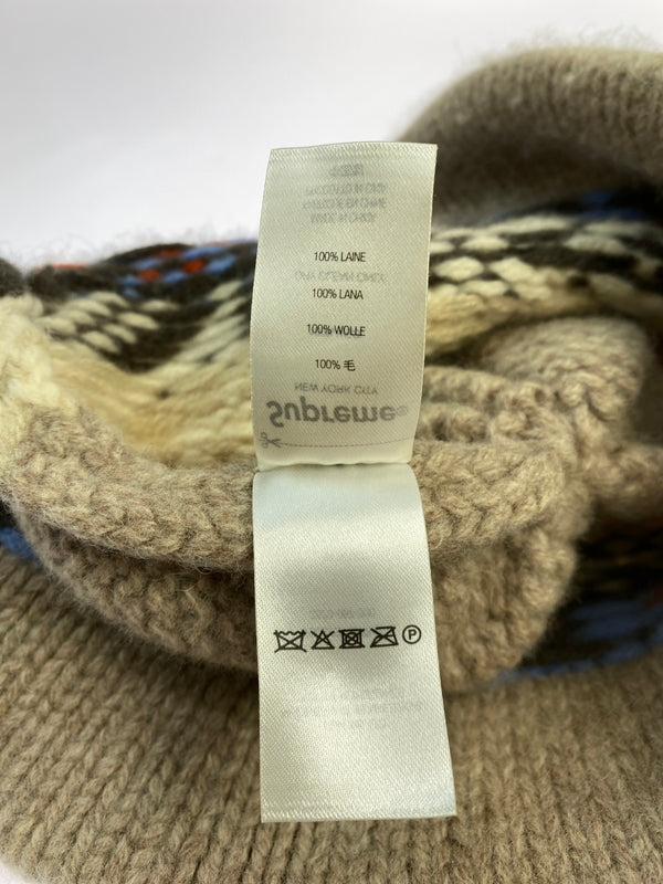 【中古品】【メンズ】 SUPREME シュプリーム TASSEL BEANIE タッセル ビーニー ニット帽 帽子 185-260821-hu-35-min カラー：ベージュ/ホワイト 万代Net店