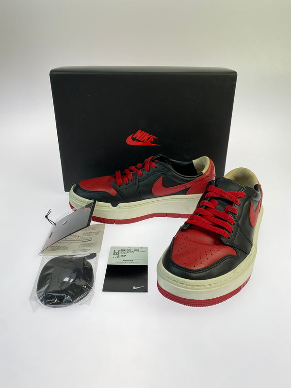 【中古品】【レディース】 NIKE ナイキ WOMEN'S AIR JORDAN 1 ELEVATE LOW BRED DQ1823-006 ウィメンズ エアジョーダン1 エレベート ロー ブレッド レディース スニーカー シューズ 靴 166-260820-em-27-min サイズ：23.5cm カラー：ブラック/レッド 万代Net店