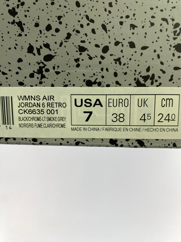 【中古品】【レディース】 NIKE ナイキ WOMEN'S AIR JORDAN 6 CK6635-001 ウィメンズ エアジョーダン6 レディース スニーカー シューズ 靴 166-260820-em-29-min サイズ：24.0cm カラー：SMOKE GREY 万代Net店