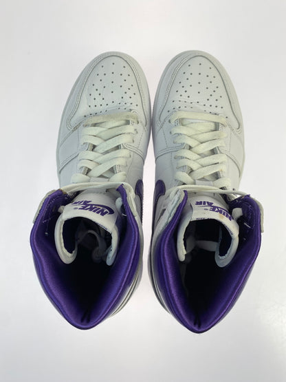 【中古品】【レディース】 NIKE ナイキ WOMEN'S AIR JORDAN 1 HIGH OG COURT PURPLE CD0461-151 ウィメンズ エアジョーダン1 ハイ OG コートパープル 166-260820-em-28-min サイズ：24.0cm カラー：WHITE/COURT PURPLE 万代Net店