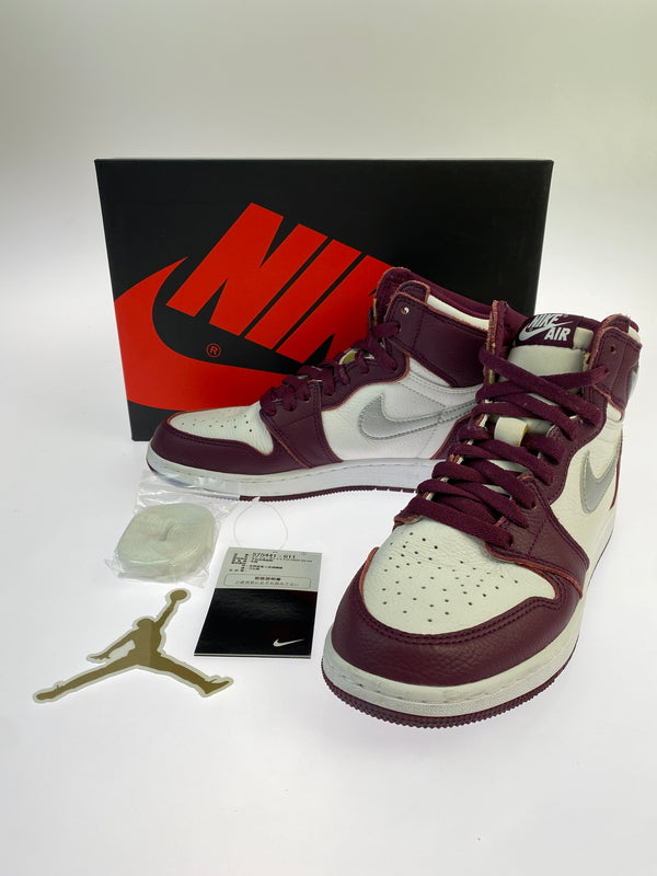 【中古品】【レディース】 NIKE ナイキ AIR JORDAN 1 HIGH OG BORDEAUX 575441-611 GS エアジョーダン1 ハイ OG ボルドー レディース スニーカー 靴 シューズ 166-260820-em-26-min サイズ：24.5cm カラー：ボルドー/ホワイト/シルバー 万代Net店