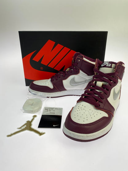 【中古品】【レディース】 NIKE ナイキ AIR JORDAN 1 HIGH OG BORDEAUX 575441-611 GS エアジョーダン1 ハイ OG ボルドー レディース スニーカー 靴 シューズ 166-260820-em-26-min サイズ：24.5cm カラー：ボルドー/ホワイト/シルバー 万代Net店
