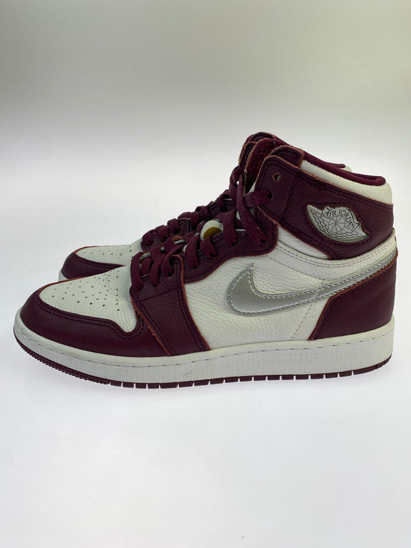 【中古品】【レディース】 NIKE ナイキ AIR JORDAN 1 HIGH OG BORDEAUX 575441-611 GS エアジョーダン1 ハイ OG ボルドー レディース スニーカー 靴 シューズ 166-260820-em-26-min サイズ：24.5cm カラー：ボルドー/ホワイト/シルバー 万代Net店