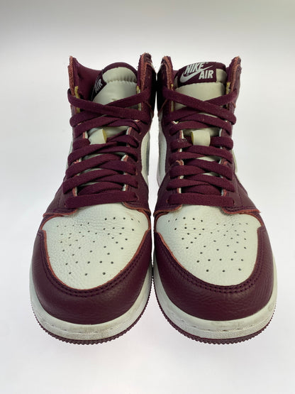 【中古品】【レディース】 NIKE ナイキ AIR JORDAN 1 HIGH OG BORDEAUX 575441-611 GS エアジョーダン1 ハイ OG ボルドー レディース スニーカー 靴 シューズ 166-260820-em-26-min サイズ：24.5cm カラー：ボルドー/ホワイト/シルバー 万代Net店