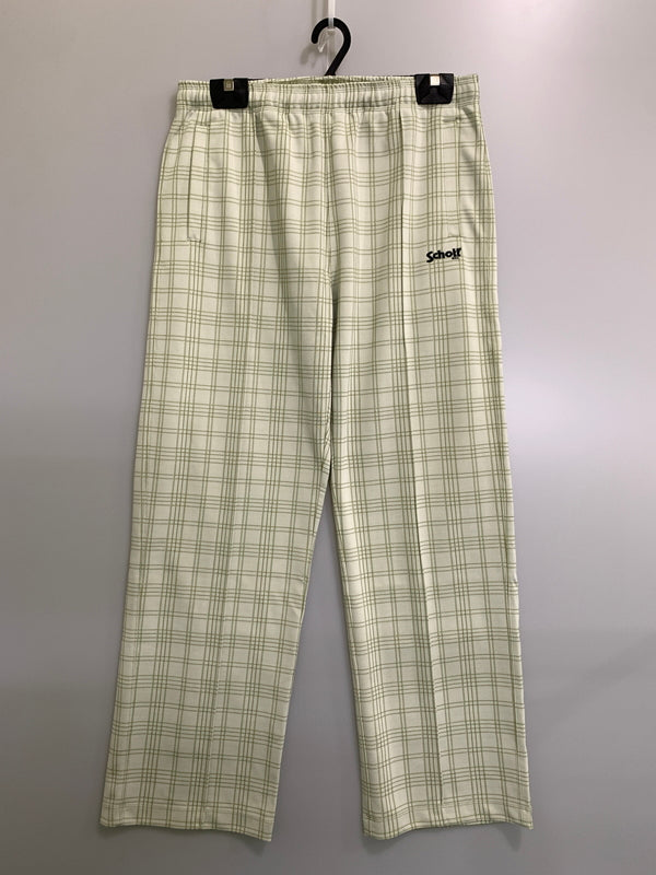【中古品】【メンズ】 SCHOTT ショット PATTENED JERSEY TRACK PANTS 23SS パターン ジャージ トラックパンツ メンズ ボトムス 156-260820-em-03-min サイズ：XL カラー：ライトグリーン系 万代Net店