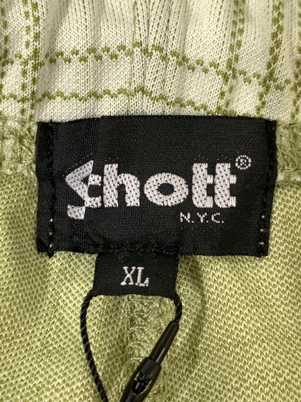 【中古品】【メンズ】 SCHOTT ショット PATTENED JERSEY TRACK PANTS 23SS パターン ジャージ トラックパンツ メンズ ボトムス 156-260820-em-03-min サイズ：XL カラー：ライトグリーン系 万代Net店