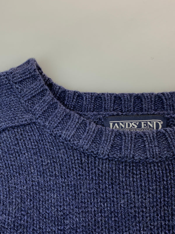 【中古品】【メンズ】 LAND'S END ランズエンド 星条旗ニット トップス セーター 146-260822-hu-37-min サイズ：L カラー：ネイビー 万代Net店