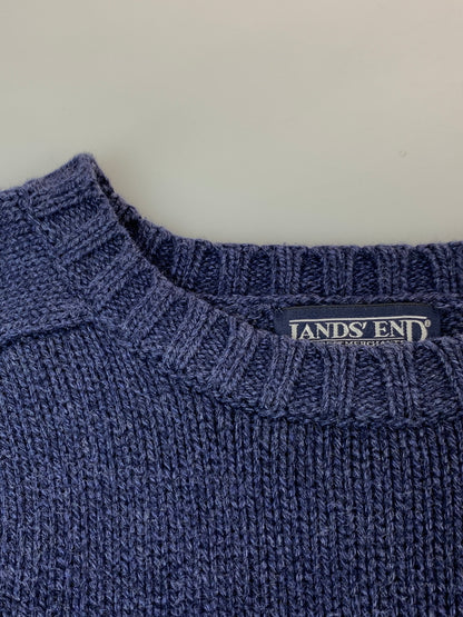 【中古品】【メンズ】 LAND'S END ランズエンド 星条旗ニット トップス セーター 146-260822-hu-37-min サイズ：L カラー：ネイビー 万代Net店