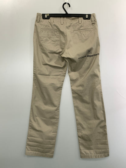 【中古品】【メンズ】 UNIFORM EXPERIMENT ユニフォームエクスペリメント LOGO WORK PANTS ロゴ ワーク パンツ UE-123066 ボトムス 153-260822-hu-36-min サイズ：2 カラー：ベージュ 万代Net店