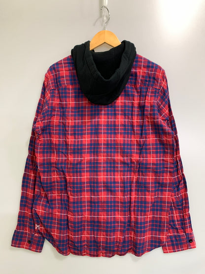 【中古品】【メンズ】 UNIFORM EXPERIMENT ユニフォームエクスペリメント STAR FLANNEL CHECK BIG HOODED SHIRT UE-160048 スター フランネル フード付き チェックシャツ 142-260820-em-19-min サイズ：2 カラー：レッド系 万代Net店
