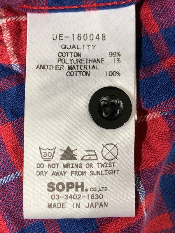 【中古品】【メンズ】 UNIFORM EXPERIMENT ユニフォームエクスペリメント STAR FLANNEL CHECK BIG HOODED SHIRT UE-160048 スター フランネル フード付き チェックシャツ 142-260820-em-19-min サイズ：2 カラー：レッド系 万代Net店