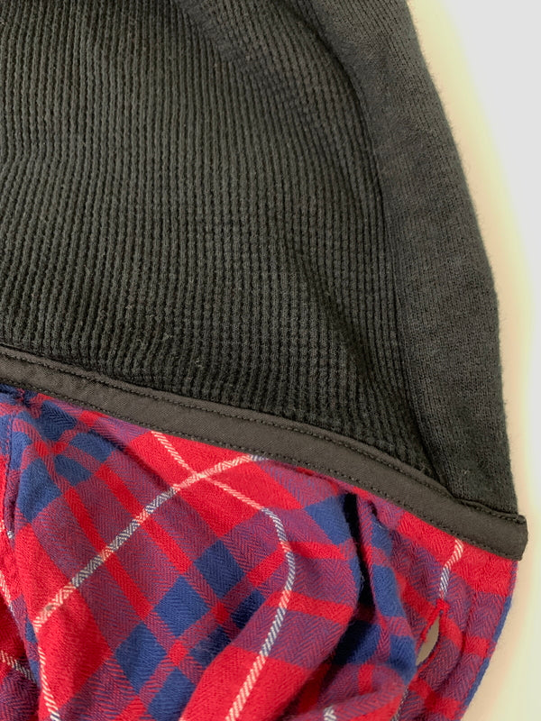【中古品】【メンズ】 UNIFORM EXPERIMENT ユニフォームエクスペリメント STAR FLANNEL CHECK BIG HOODED SHIRT UE-160048 スター フランネル フード付き チェックシャツ 142-260820-em-19-min サイズ：2 カラー：レッド系 万代Net店